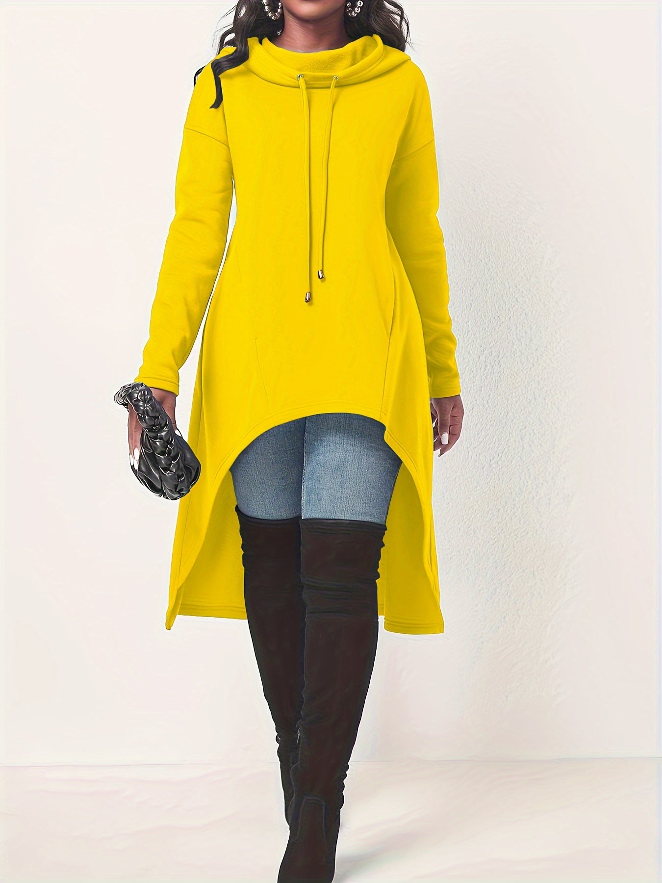 Casual Long Sleeve Drawstring Hoodie Sweatshirt KR0741