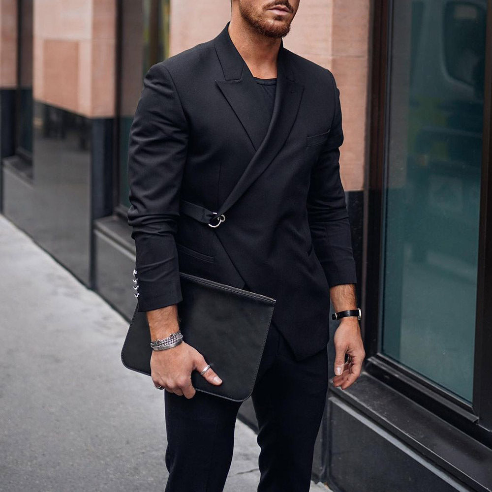 Black Classic Men Dress Fashion Jacket
