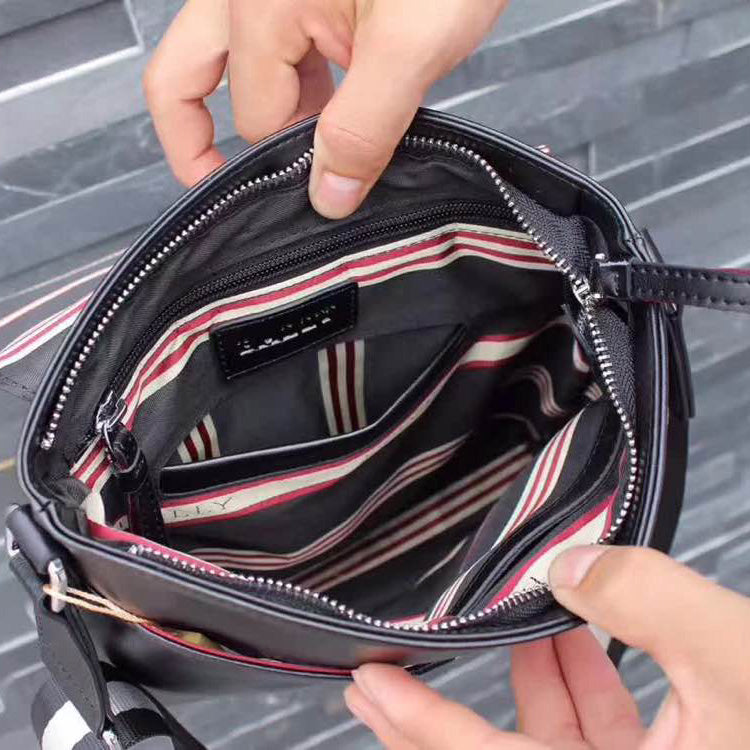 Black New 2024 Fashion style B Logo real leather Backpack bagsXC052024071905