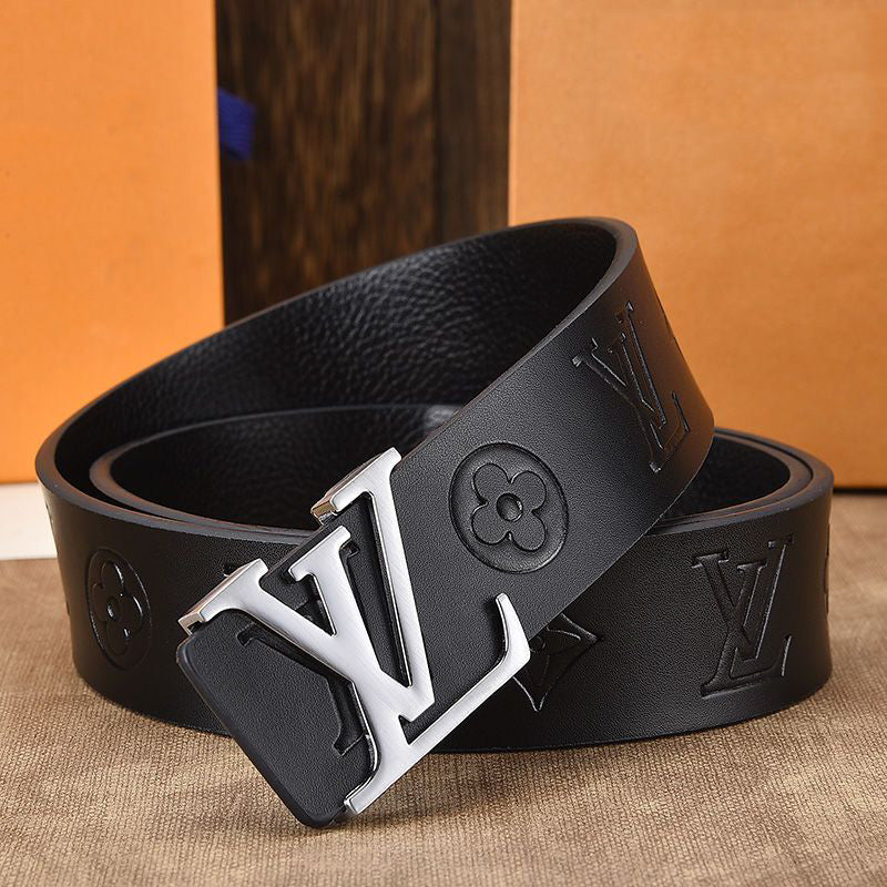 Black belt men's new trend all-match belt pants unisex couple belt