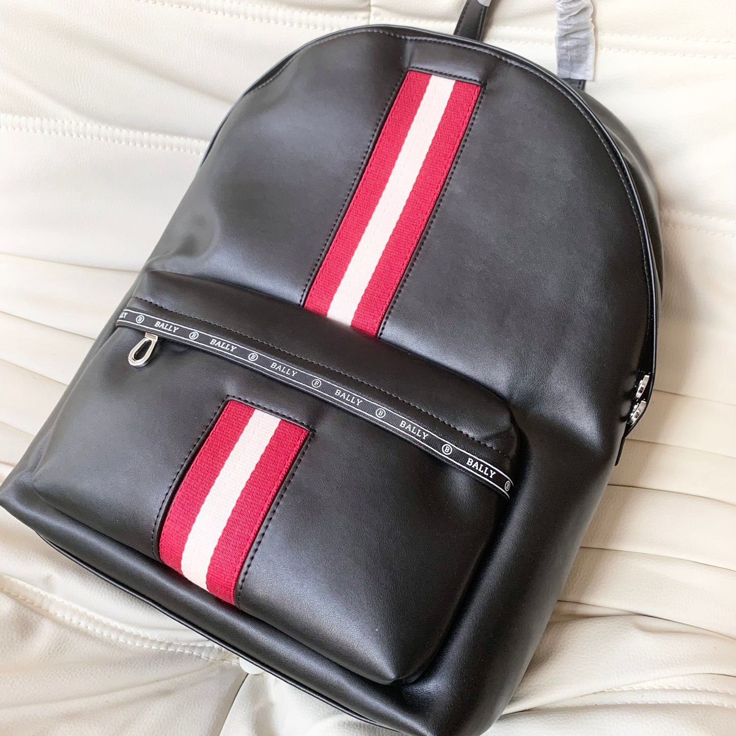 Black New 2024 Fashion style B Logo real leather Backpack bagsXC052024071906