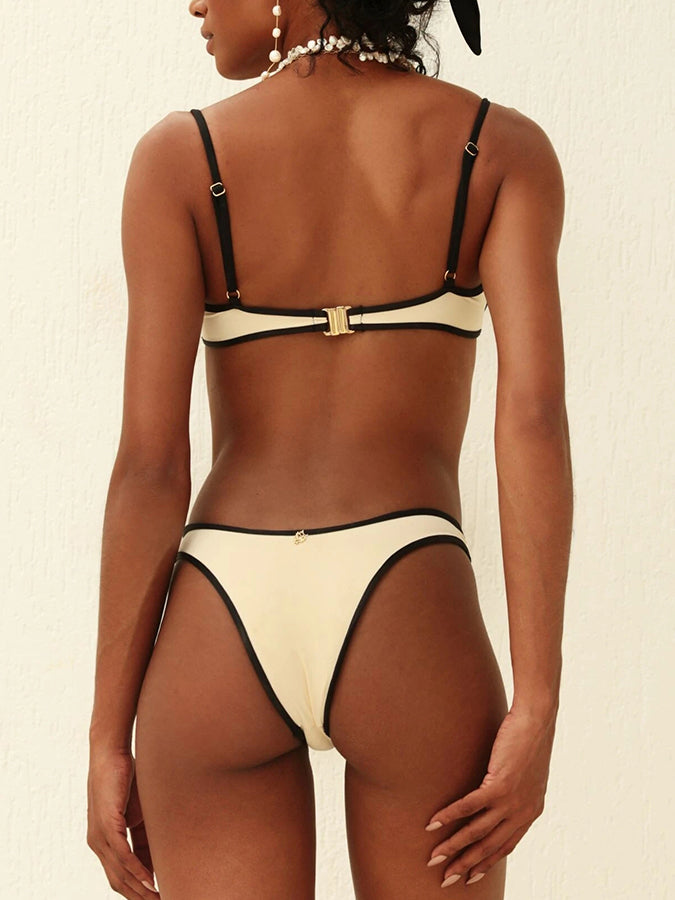 White Vintage Bikini and Crochet Pants