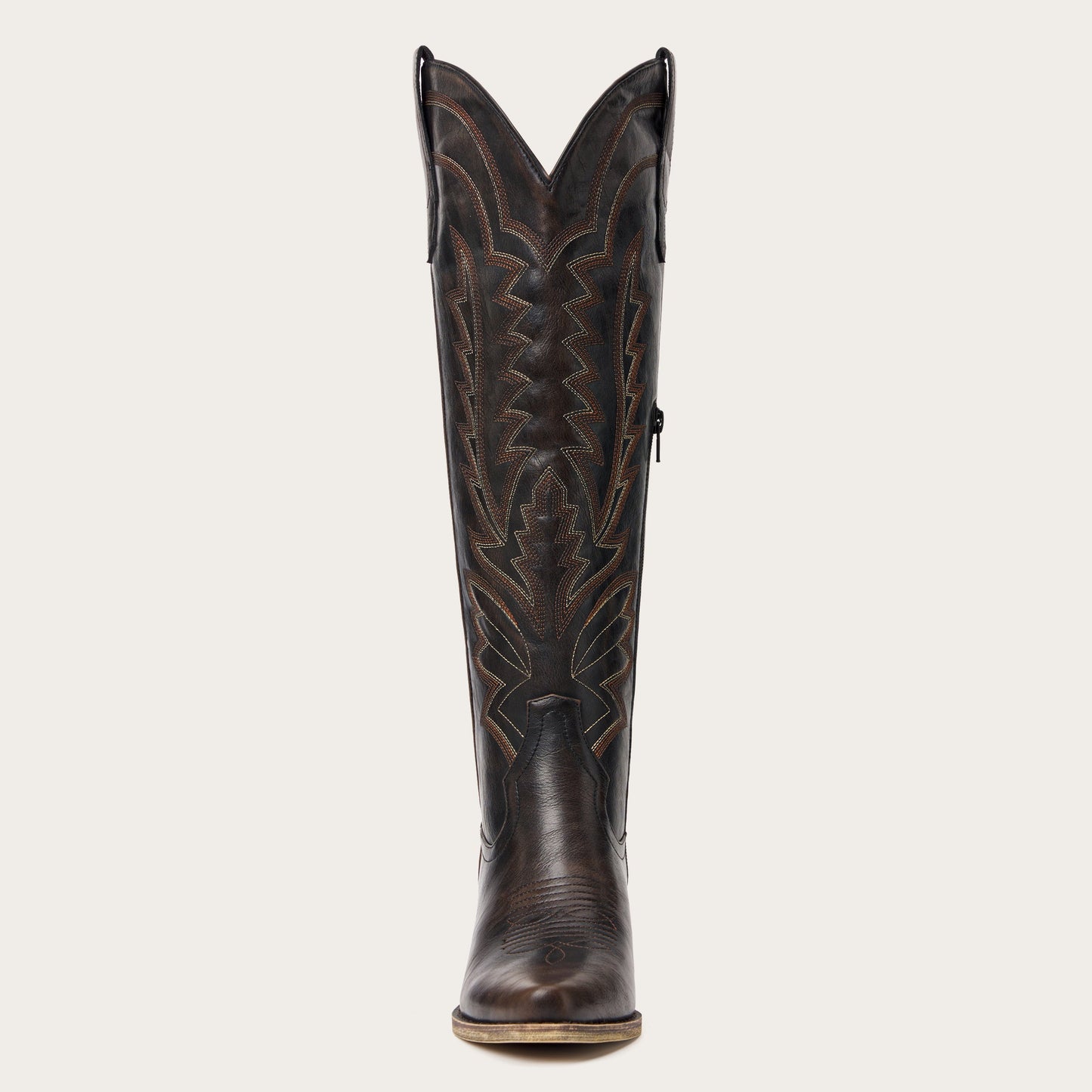 The Laurey - Espresso Embroidered Cowgirl Boots with Classic Western Flair