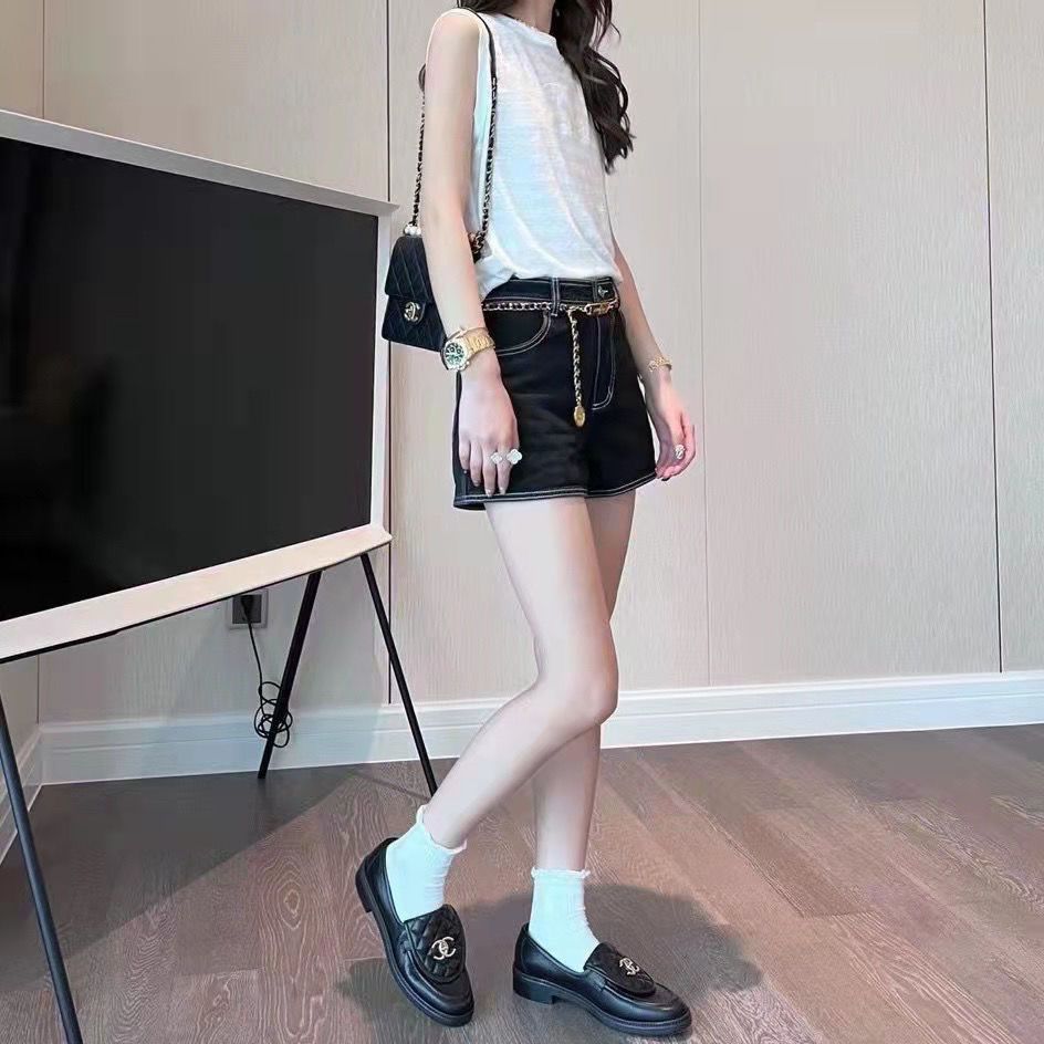 Black Jean Summer New C Logo Women's Shorts