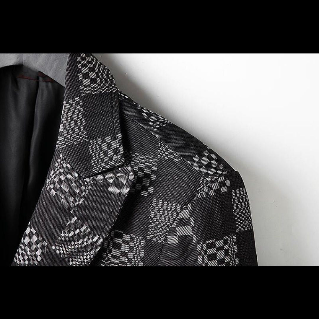 Black New Fashion V Logo Men's JacketPD052024110401