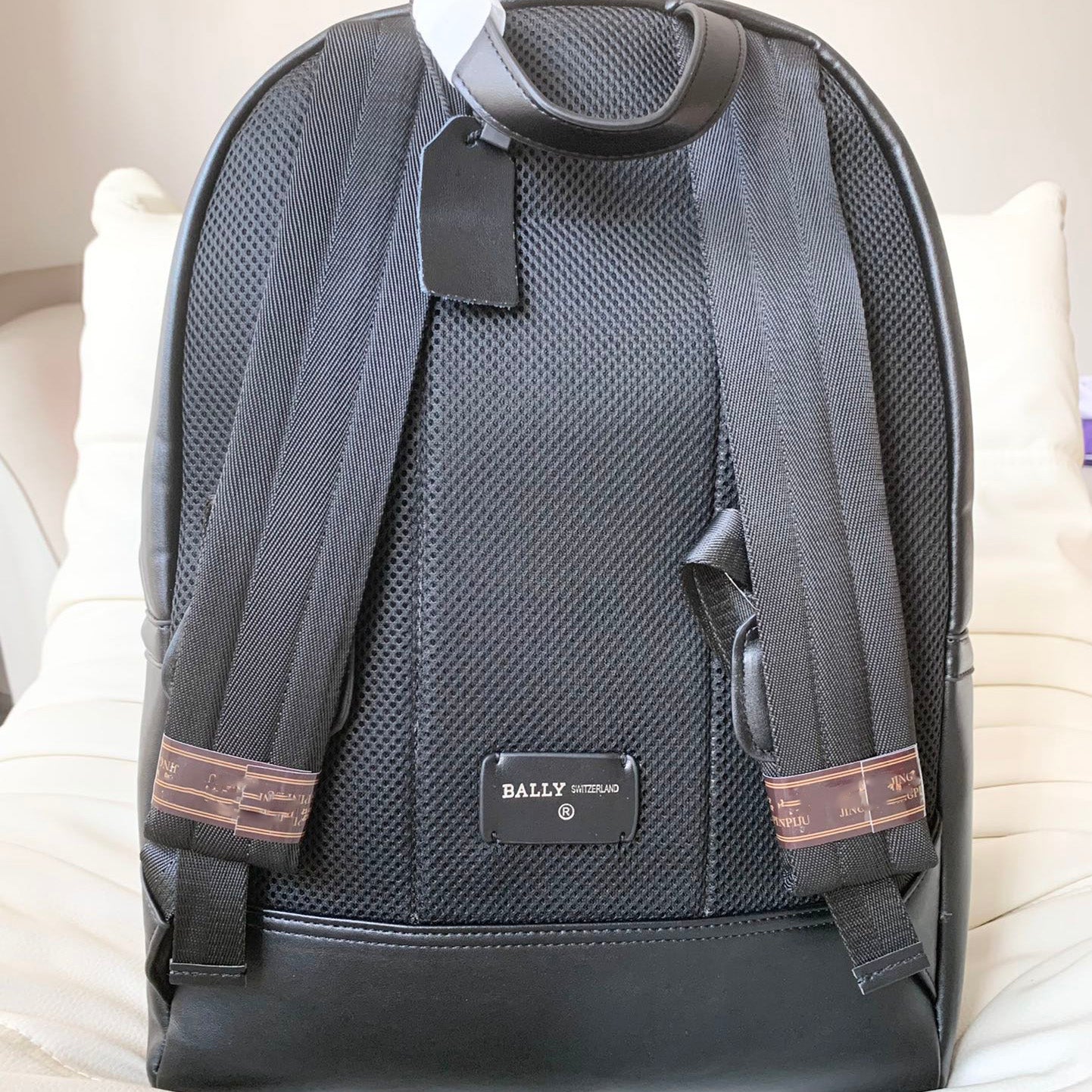 Black New 2024 Fashion style B Logo real leather Backpack bagsXC052024071906
