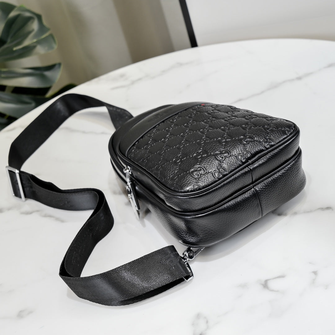 Black Leather New Classic Style G Logo Luxury Bags-PD05202372408