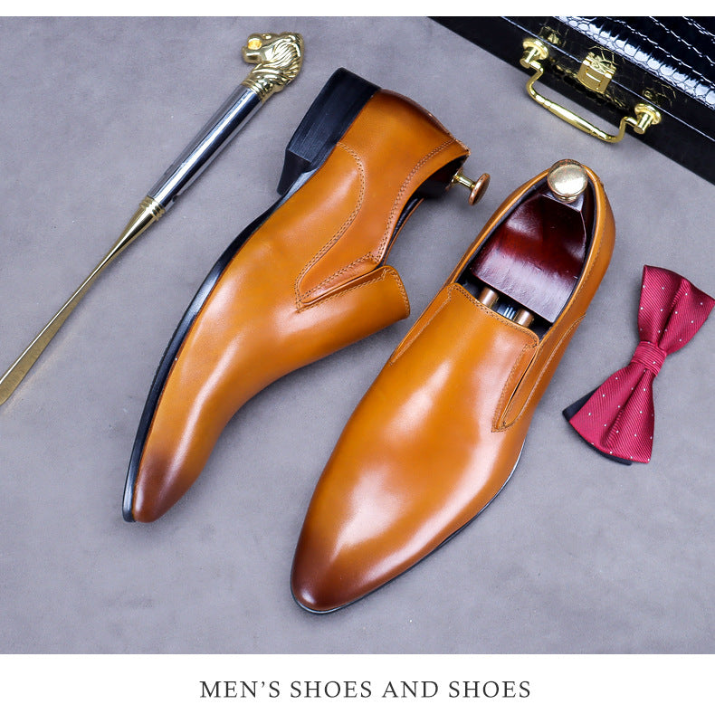 2022 Newest Men's Leather Business Casual Trendy Dress Cowhide Shoes
