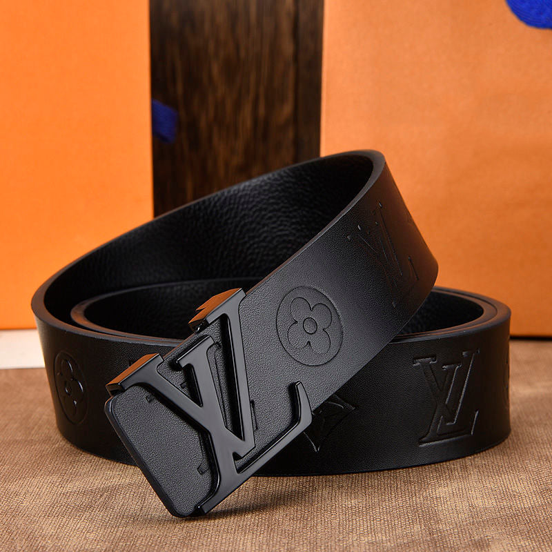 Black belt men's new trend all-match belt pants unisex couple belt