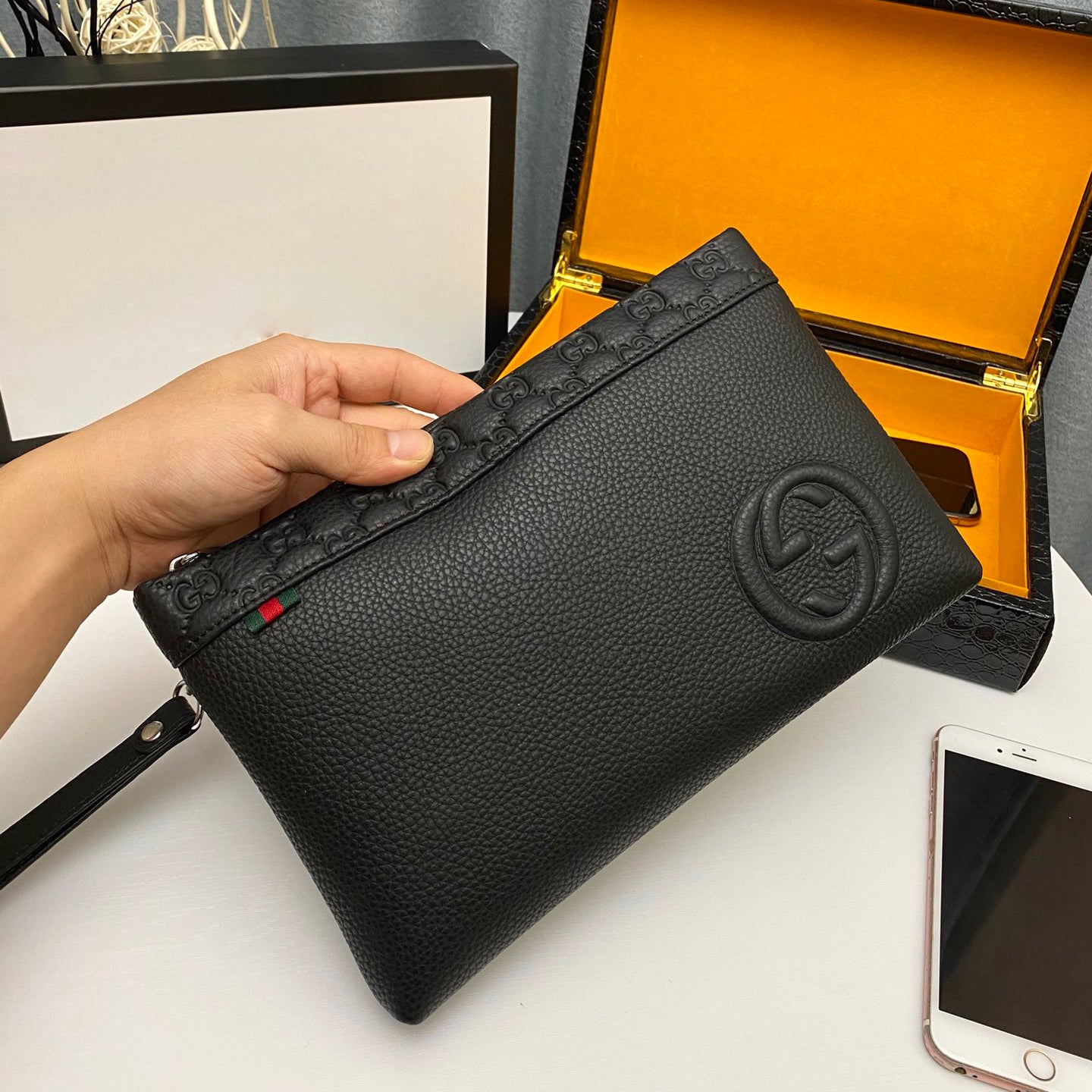 Black Leather High Quality G Logo Fashion Bags-XC052023090403