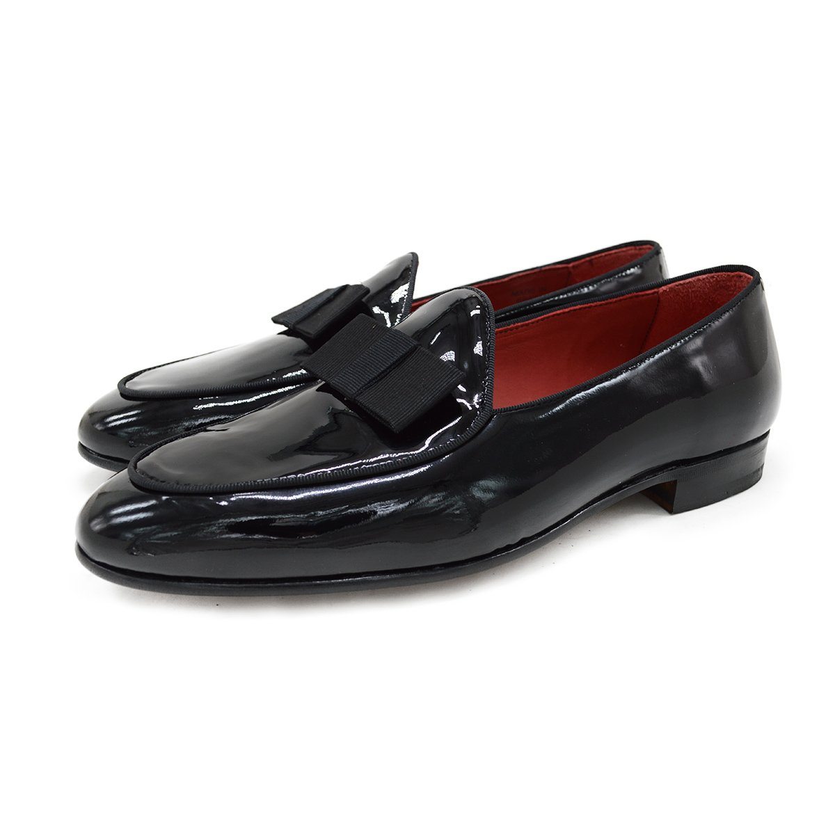 Men's Black Shiny Dress Shoes