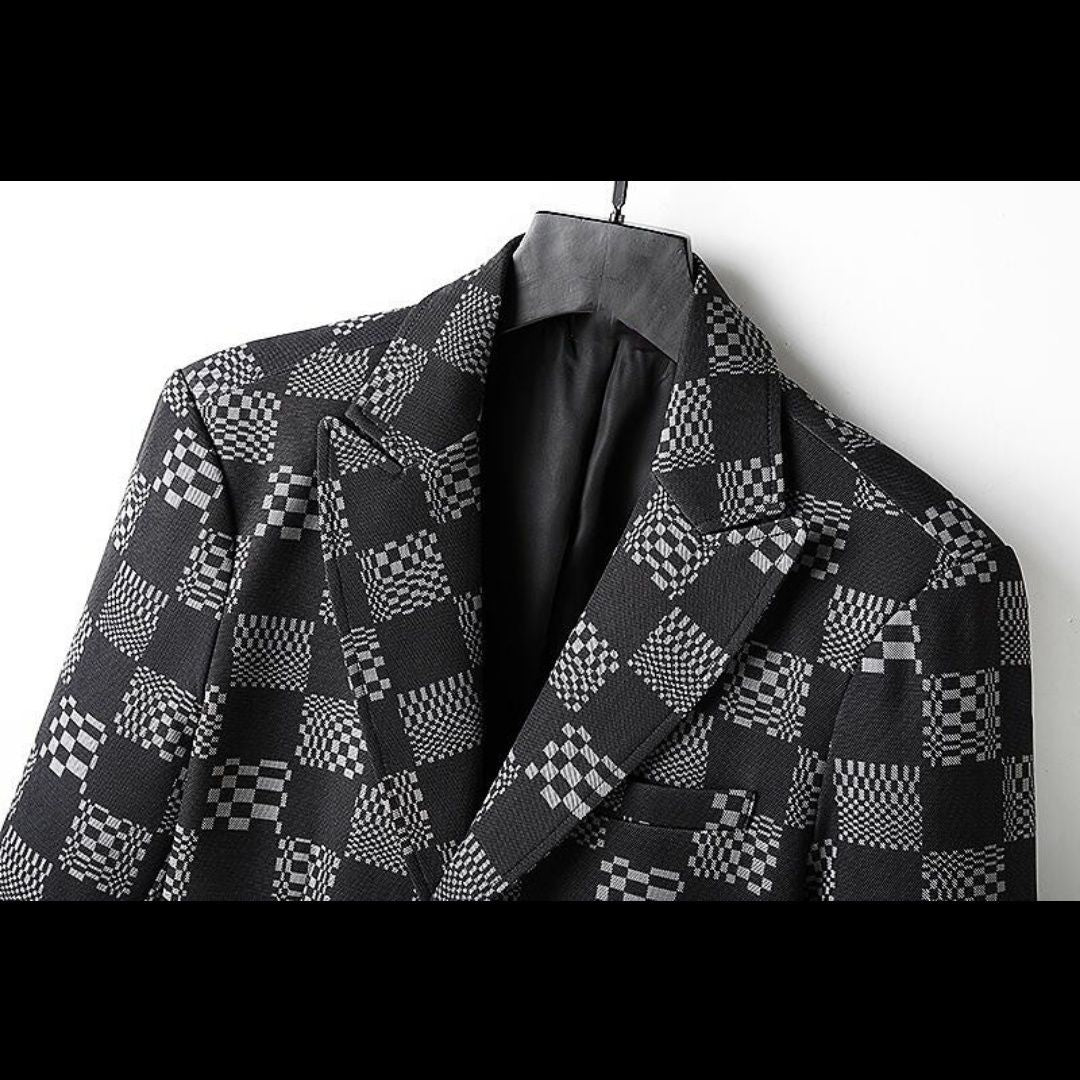 Black New Fashion V Logo Men's JacketPD052024110401