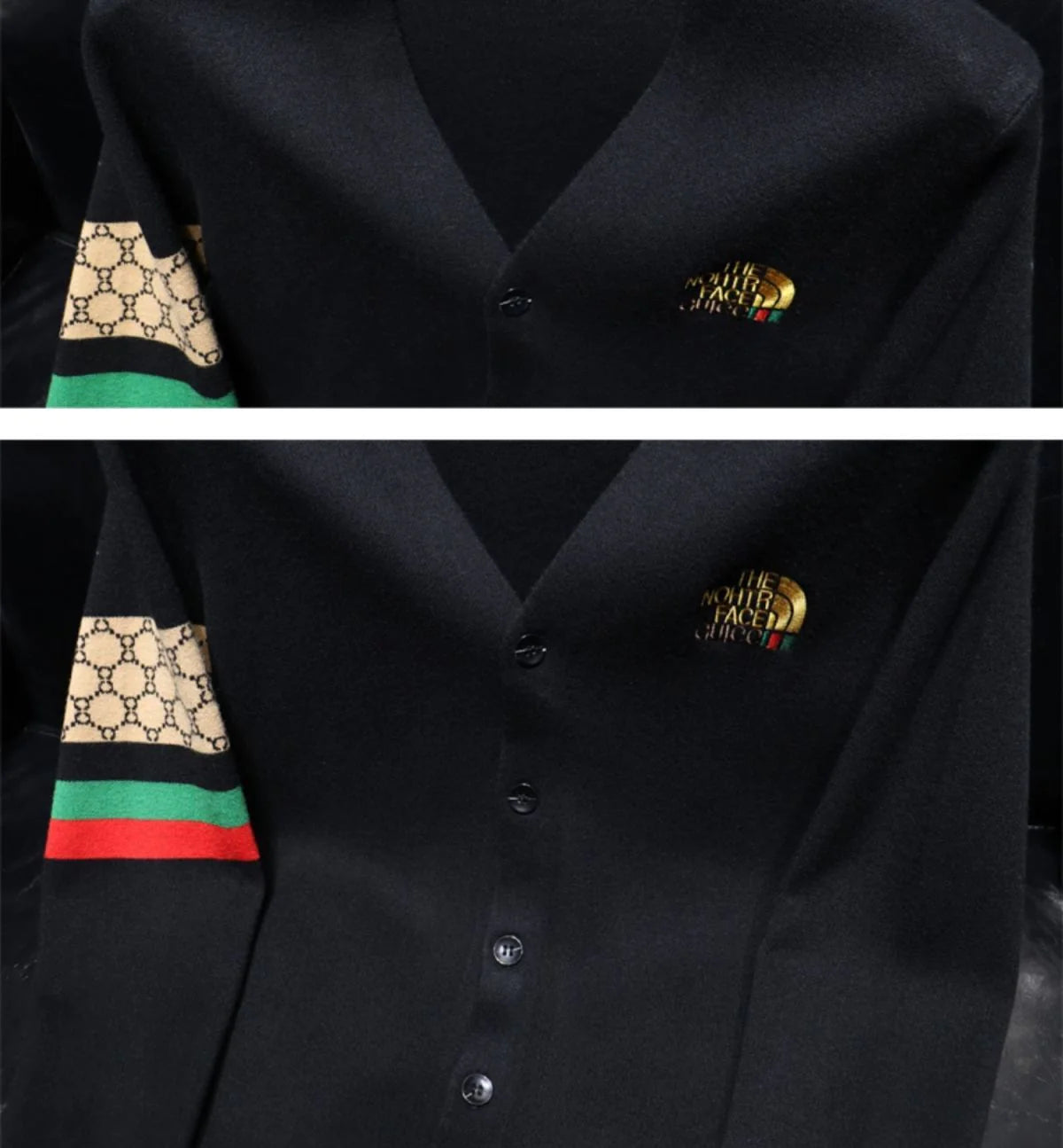 Autumn And Winter New Fashion Brand Letter Embroidered V-neck Cardigan Men's SweaterPD052023122615