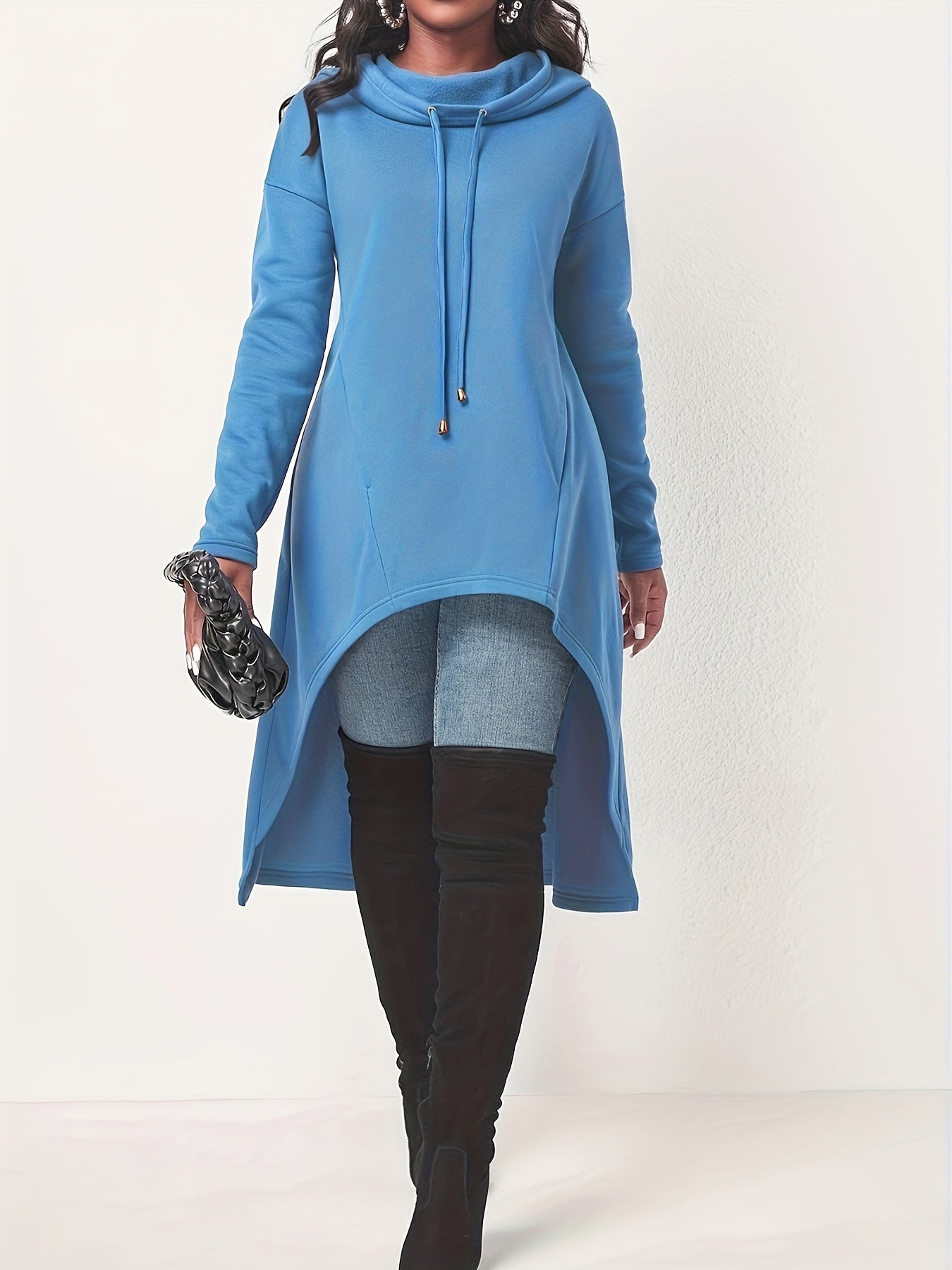Casual Long Sleeve Drawstring Hoodie Sweatshirt KR0741