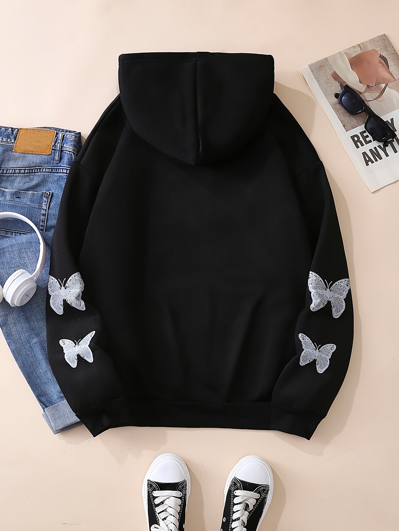 Y2K Long Sleeve Crew Neck Zip Up Hoodies Sweatshirts OD8741
