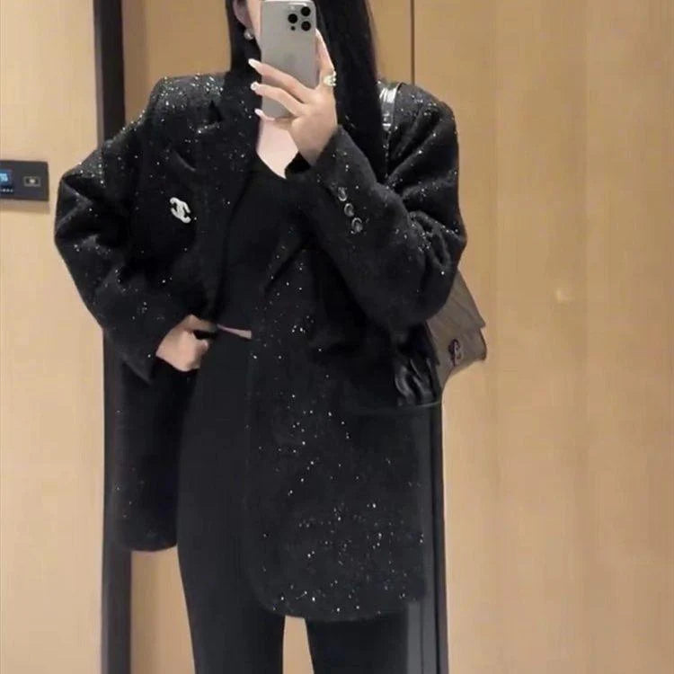 Black Star Handmade C logo women's clothes Coat jacketPD052024021802