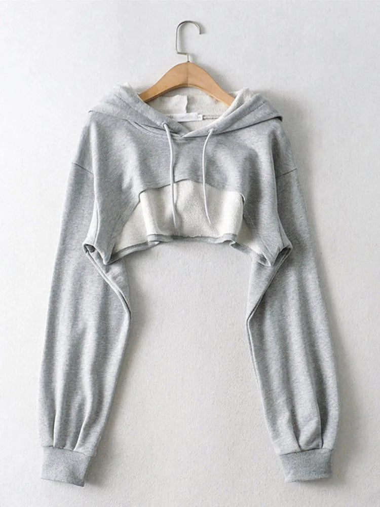 With Hat Hoodies Women Basic Design Young Korean Fashion Mujer All-match Teens Simple Cool Loose Y2k Cozy Street Wear Popular