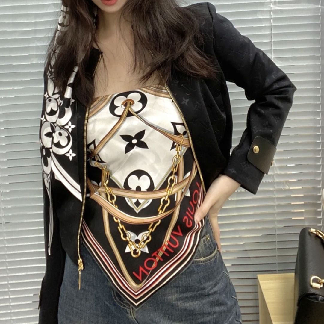 Women's inner tube top silk scarf PD10041305