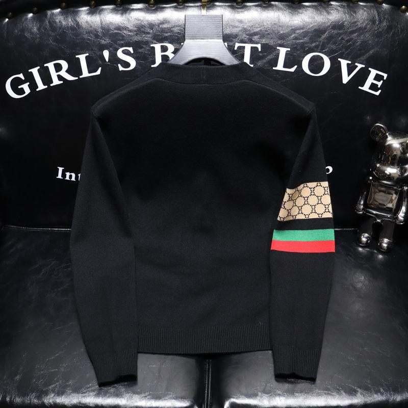 Autumn And Winter New Fashion Brand Letter Embroidered V-neck Cardigan Men's SweaterPD052023122615