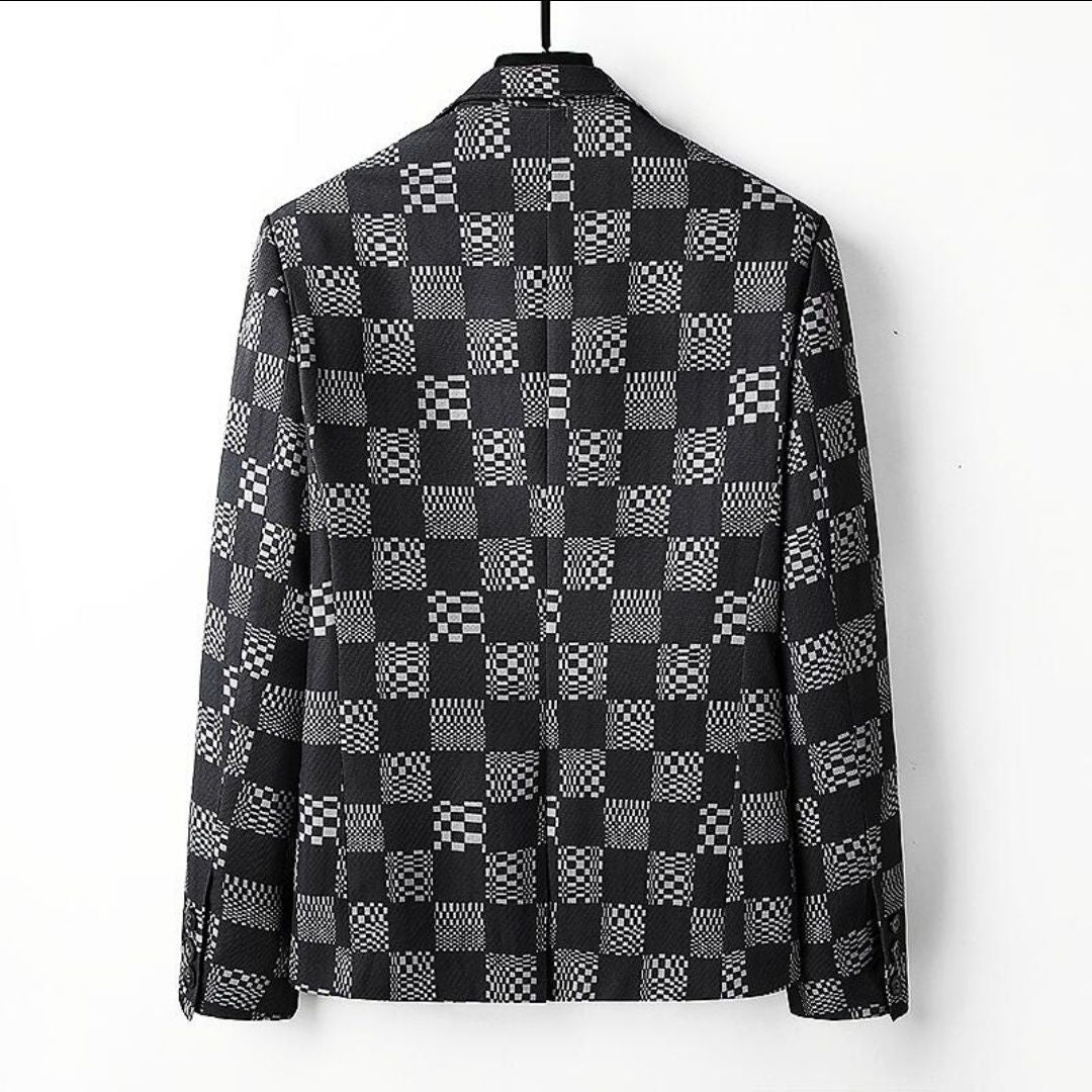 Black New Fashion V Logo Men's JacketPD052024110401
