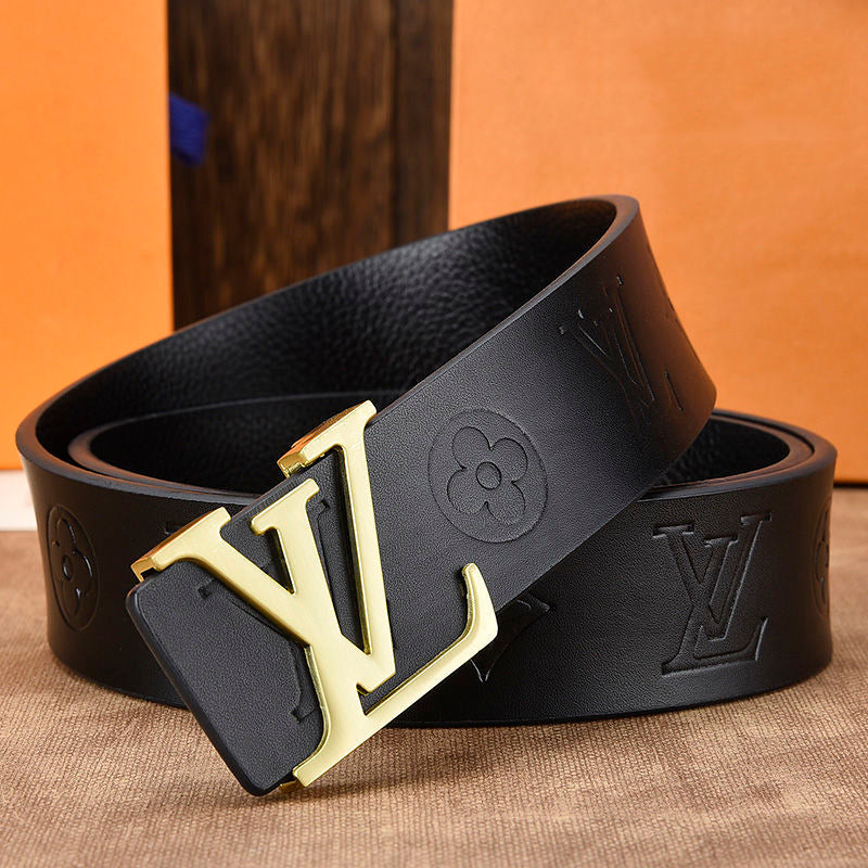 Black belt men's new trend all-match belt pants unisex couple belt