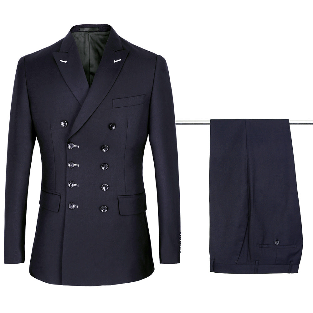 suit double breasted men's suit