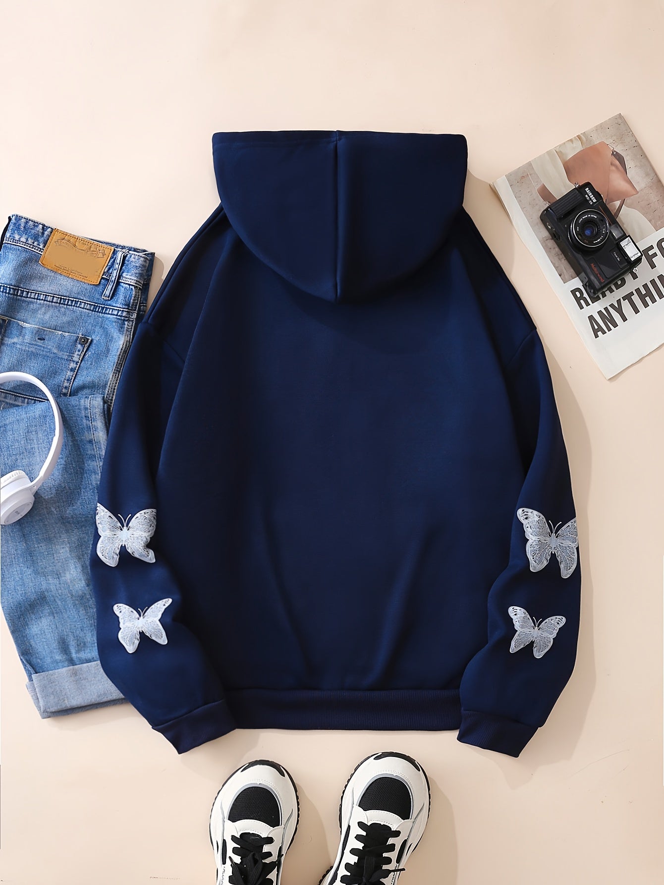Y2K Long Sleeve Crew Neck Zip Up Hoodies Sweatshirts OD8741