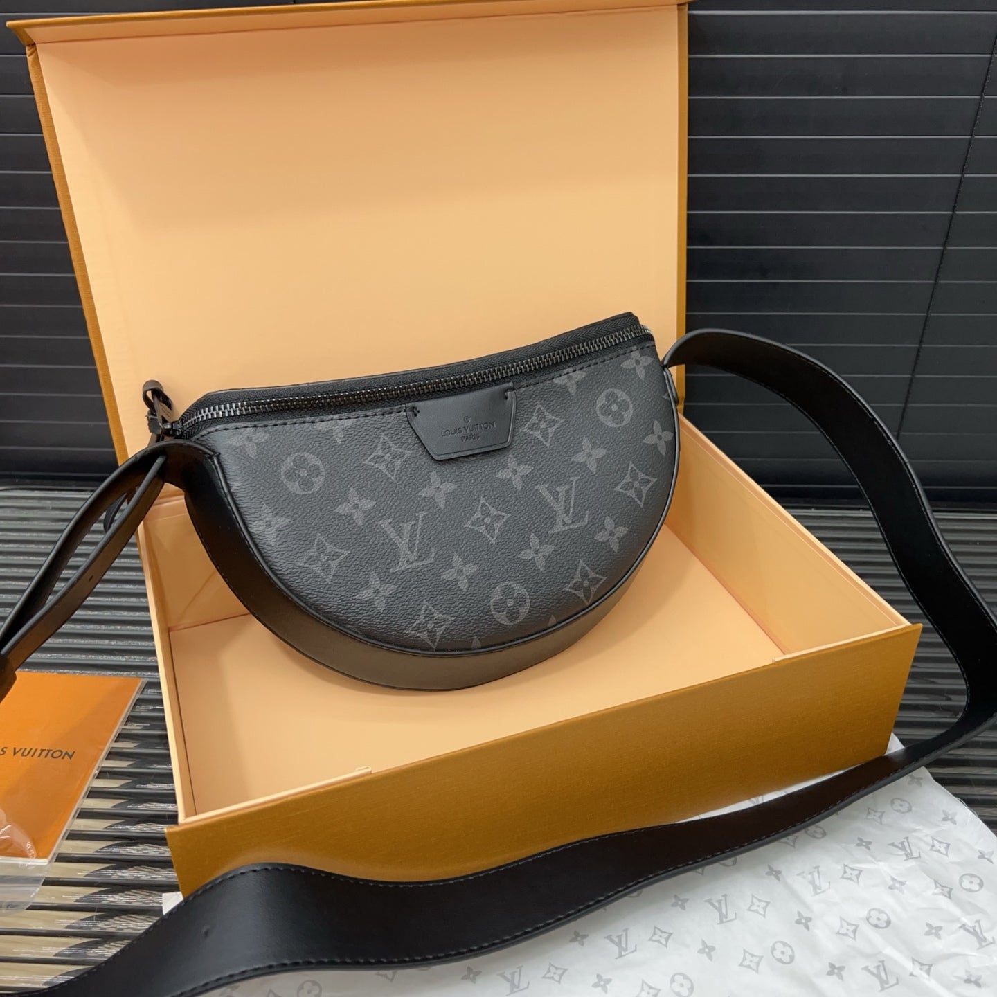 Black Real Leather 24cm Handmade Men's HandbagsXC050225072902