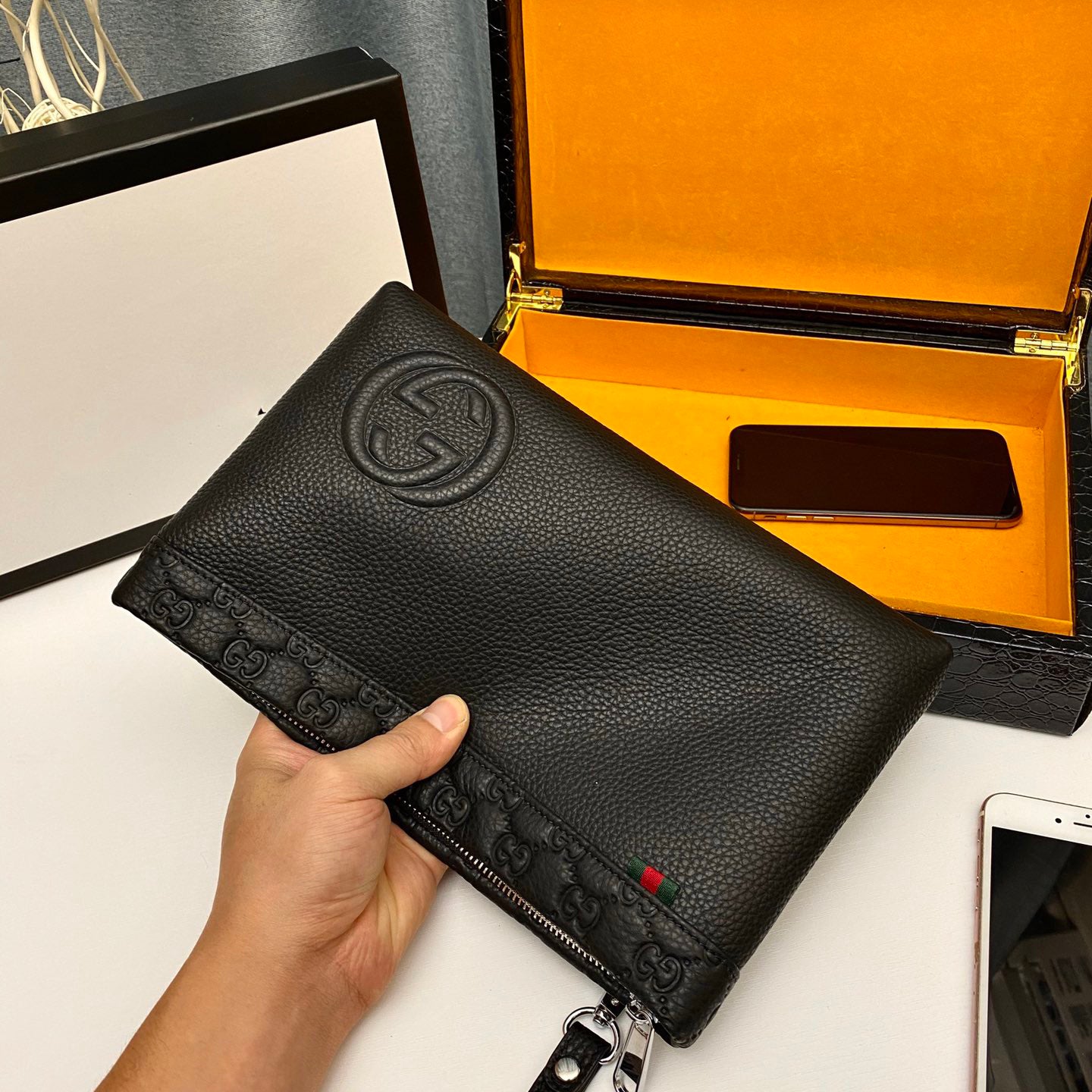 Black Leather High Quality G Logo Fashion Bags-XC052023090403
