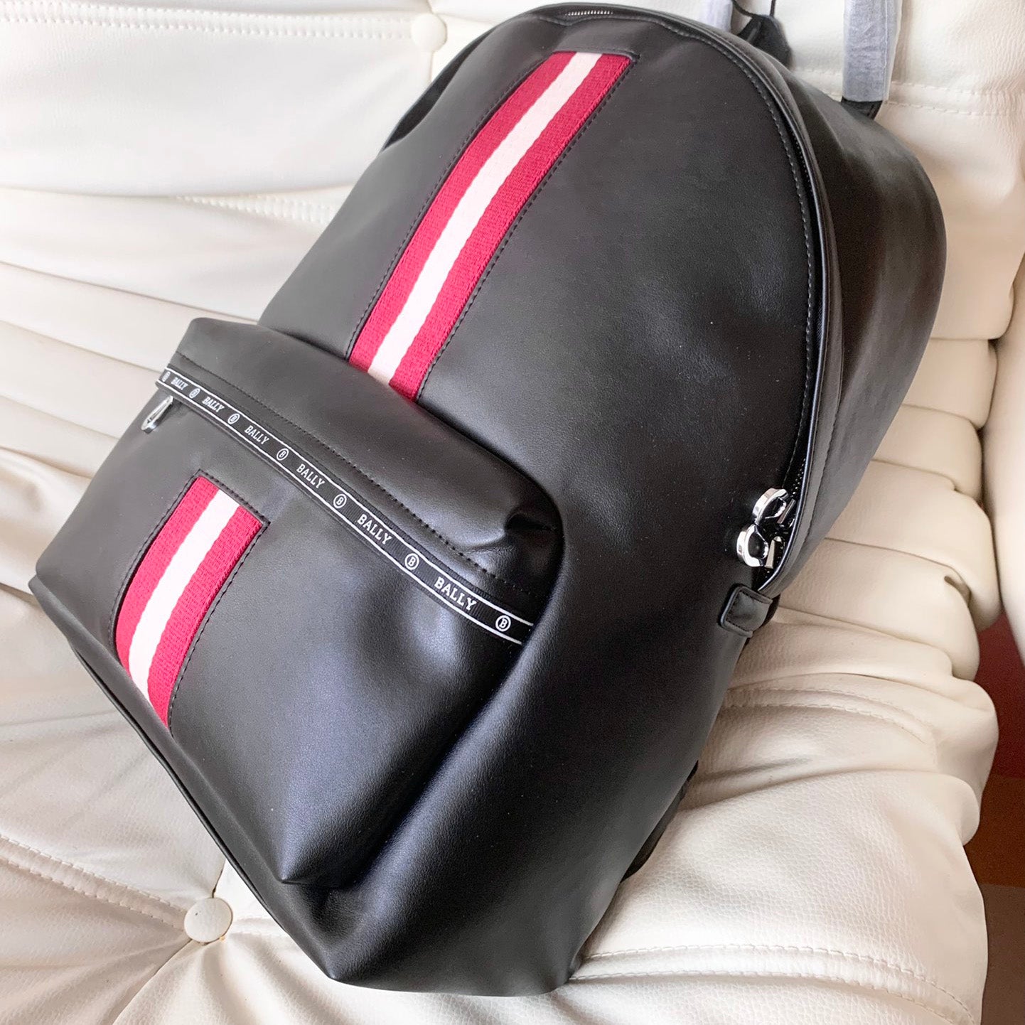Black New 2024 Fashion style B Logo real leather Backpack bagsXC052024071906