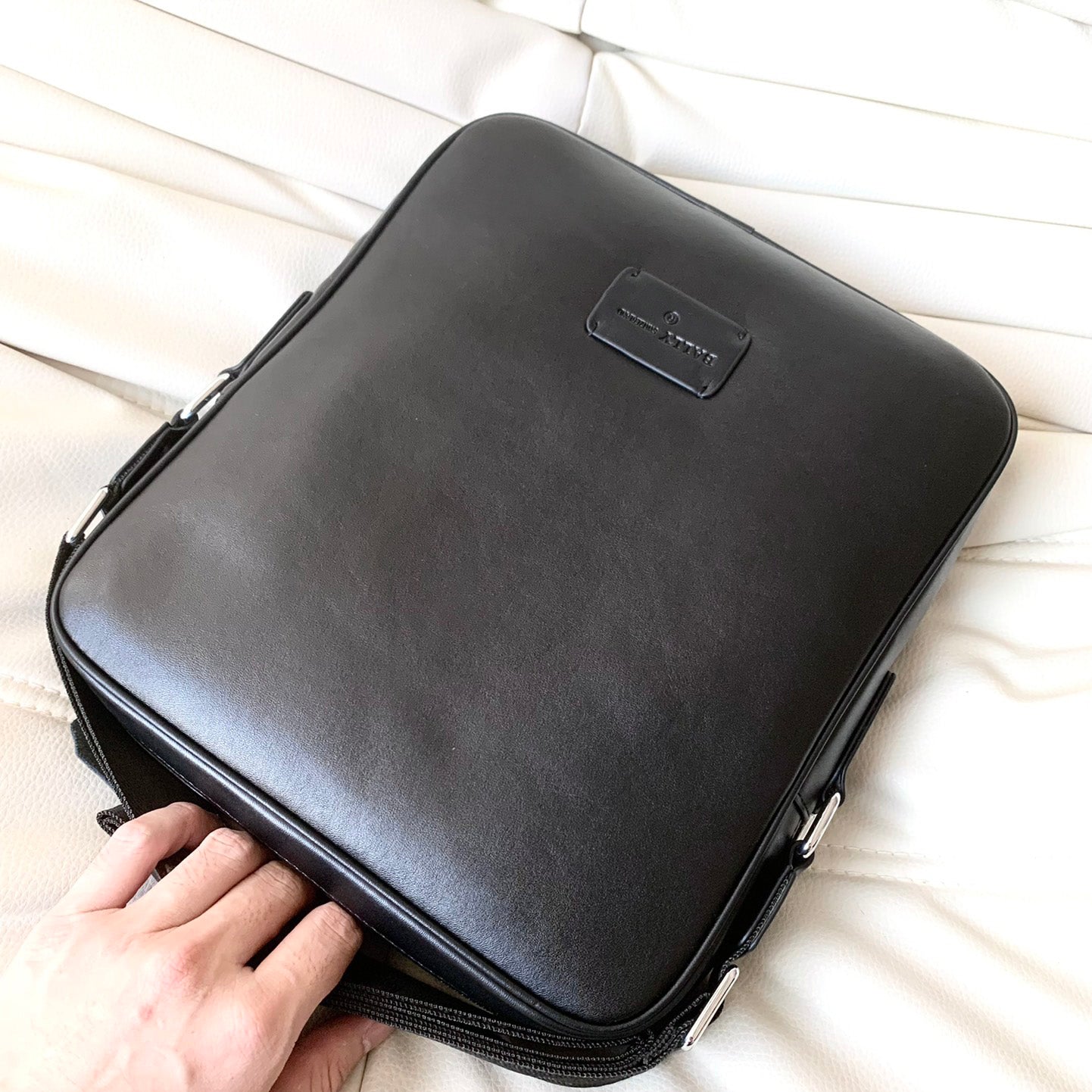 Black New 2024 Fashion style B Logo real leather Backpack bagsXC052024071908