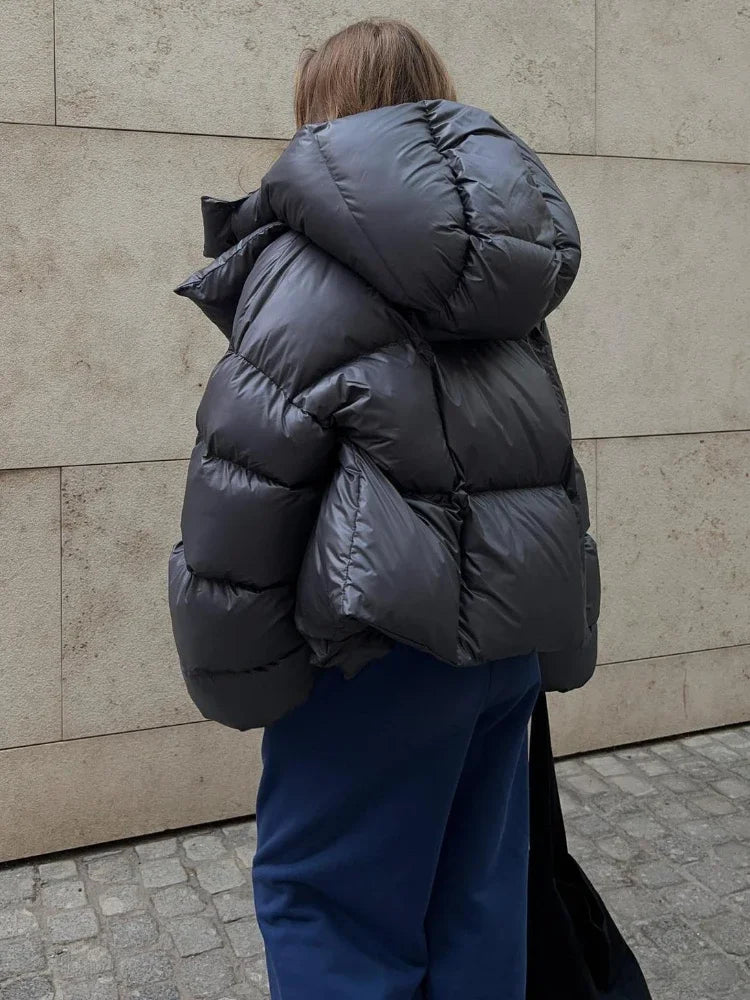 Thick Parkas Long Sleeve Top Women Autumn Winter Warm Coat Women’s Street Fashion Hoodies Woman Cotton-padded Jacket 2025