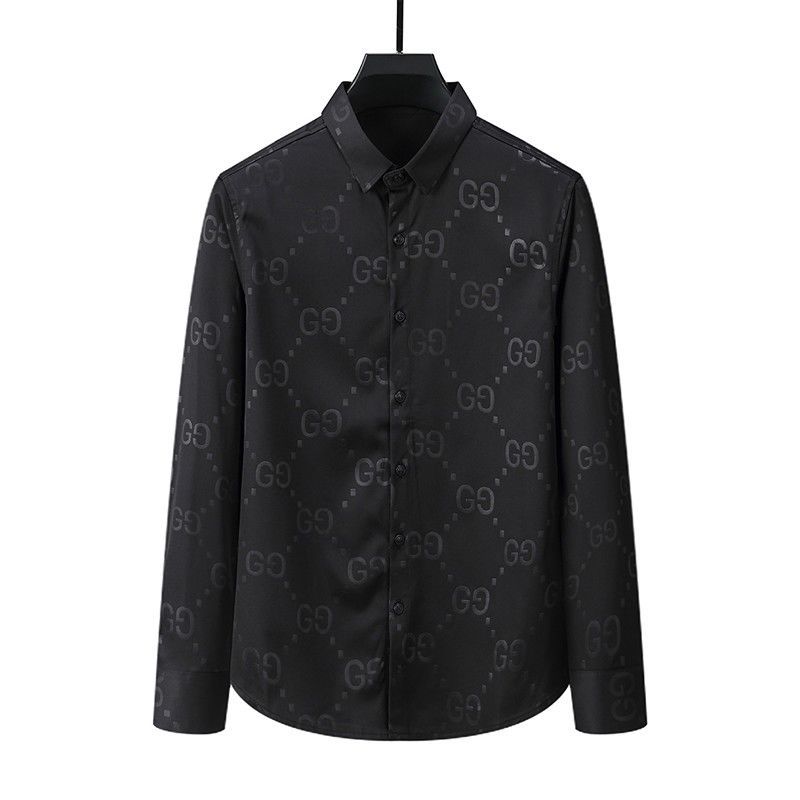 Black Handmade G Logo Men's Shirt