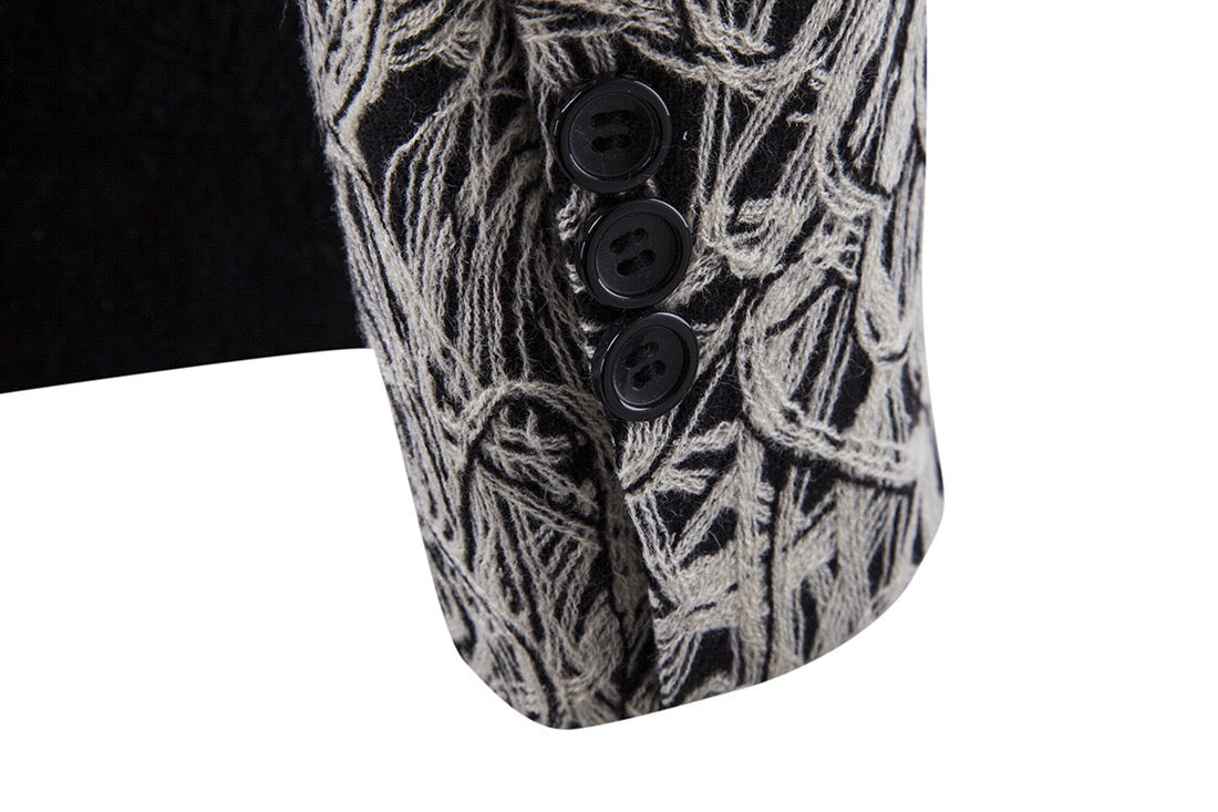 New Pan Flower Single Row Casual Suit Jacket