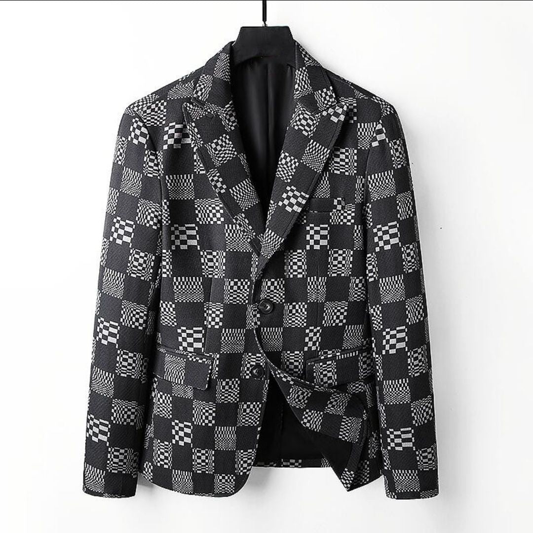 Black New Fashion V Logo Men's JacketPD052024110401