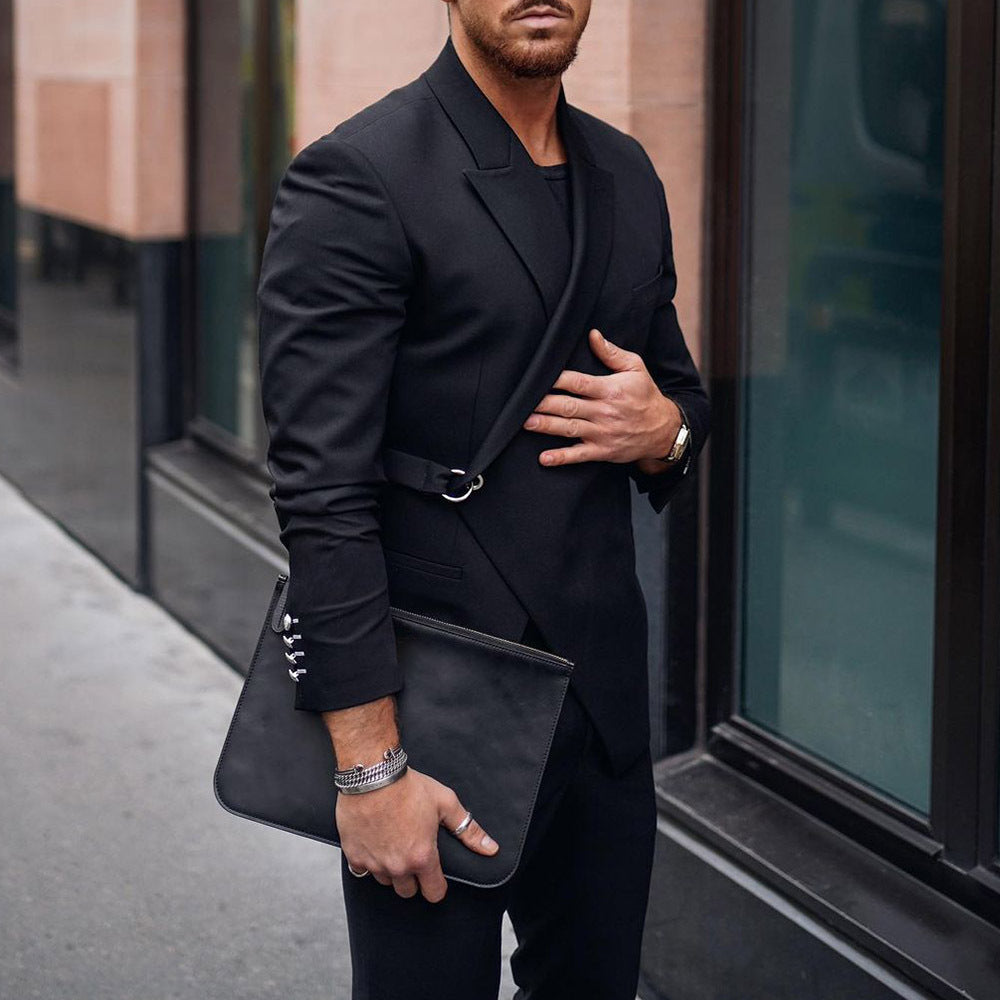 Black Classic Men Dress Fashion Jacket