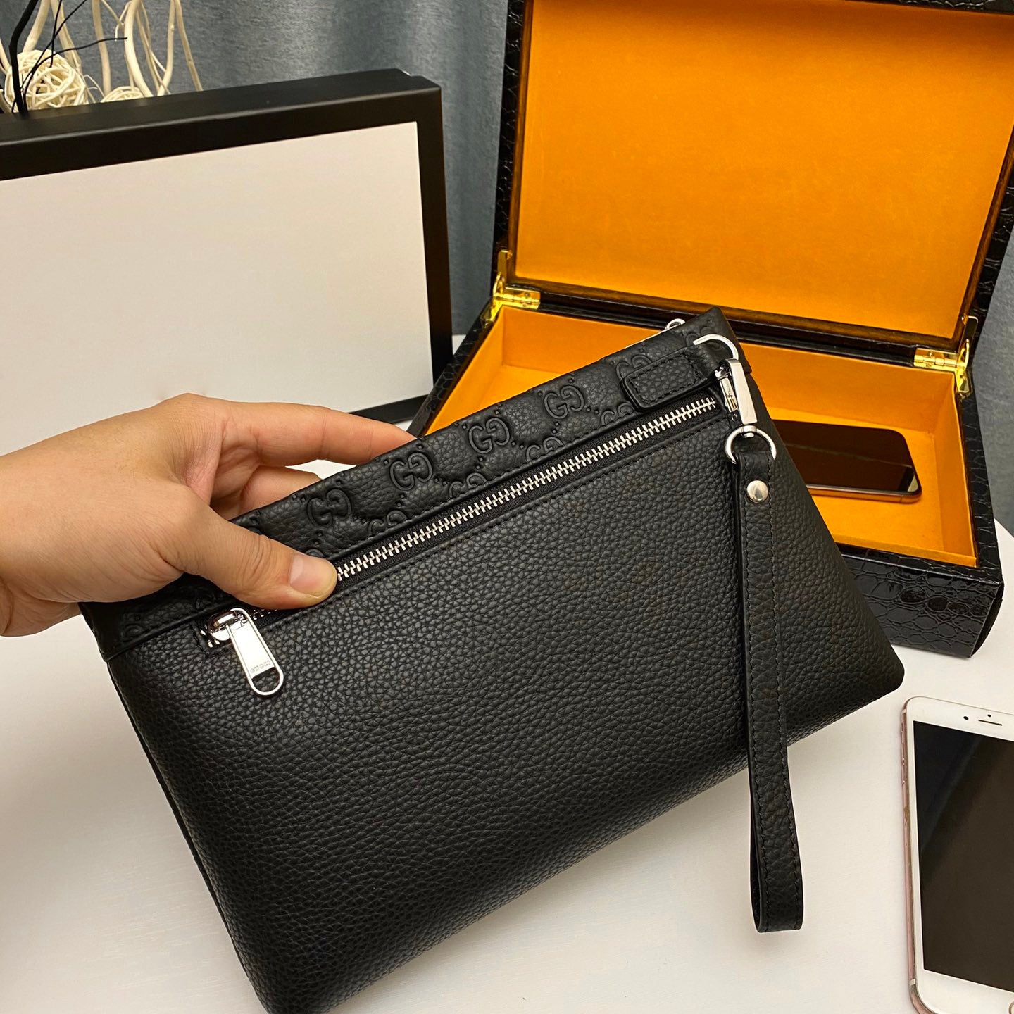 Black Leather High Quality G Logo Fashion Bags-XC052023090403