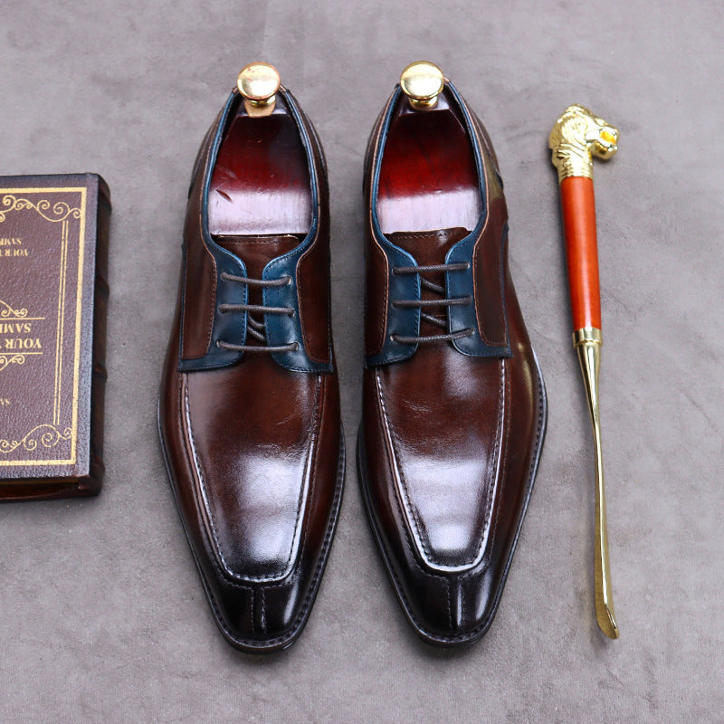 2022 Vintage Men's Leather Lace Up Dress Shoes