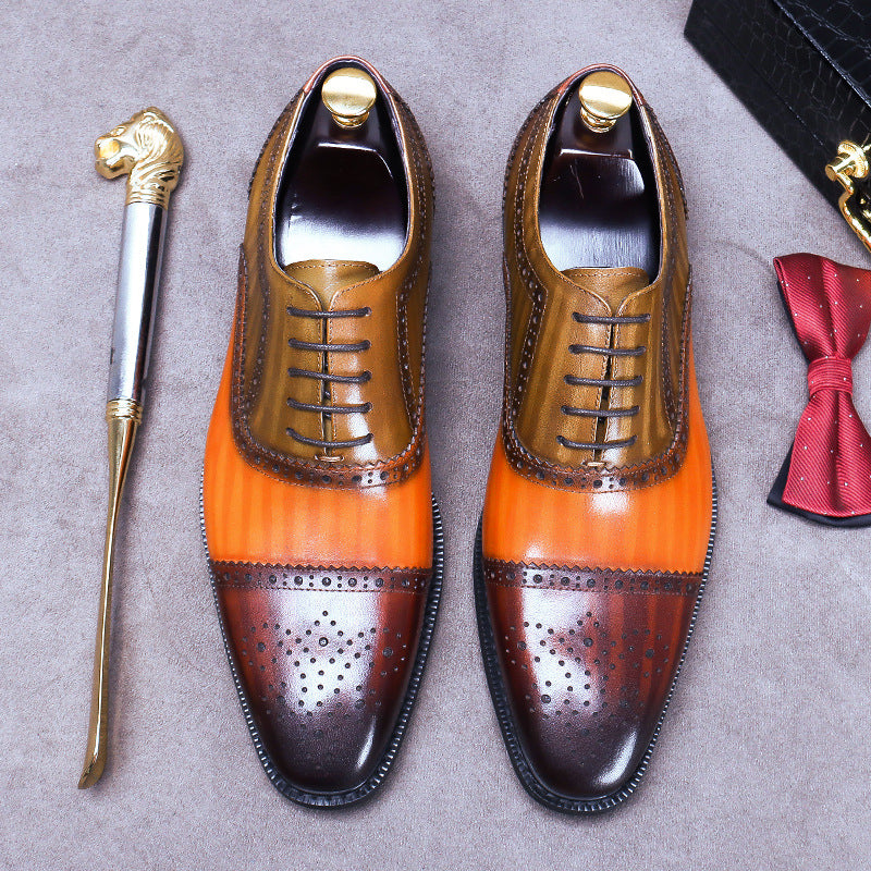 2022 Men's Leather Business Casual Design Trendy Calf Dress Shoes
