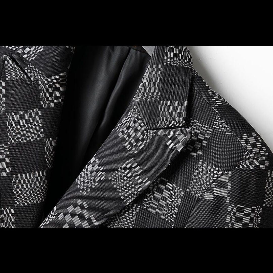 Black New Fashion V Logo Men's JacketPD052024110401