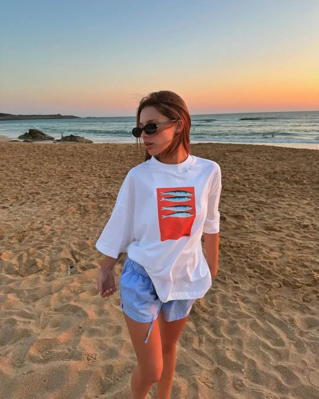 Casual Fish Y2K Graphic T-shirt