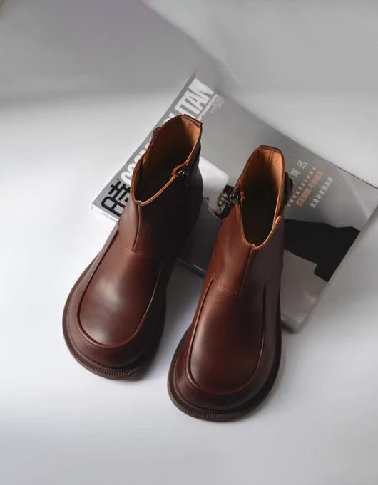 Comfortable Leather Wide Toe Box Boots for Men 39-45