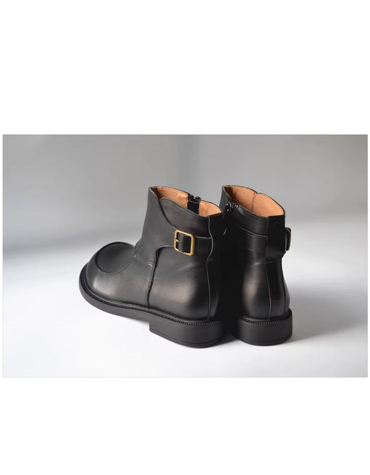 Comfortable Leather Wide Toe Box Boots for Men 39-45