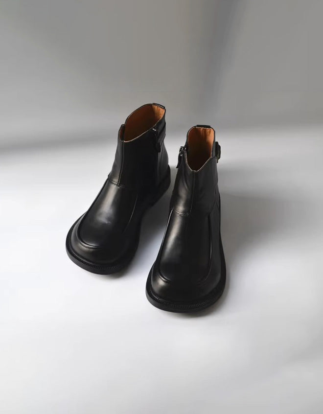 Comfortable Leather Wide Toe Box Boots for Men 39-45