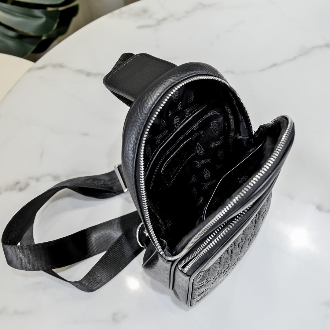 Black Leather New Classic Style G Logo Luxury Bags-PD05202372408