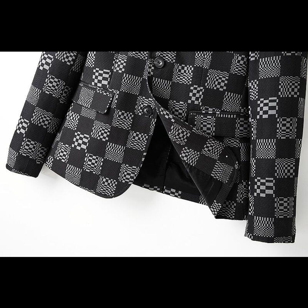 Black New Fashion V Logo Men's JacketPD052024110401