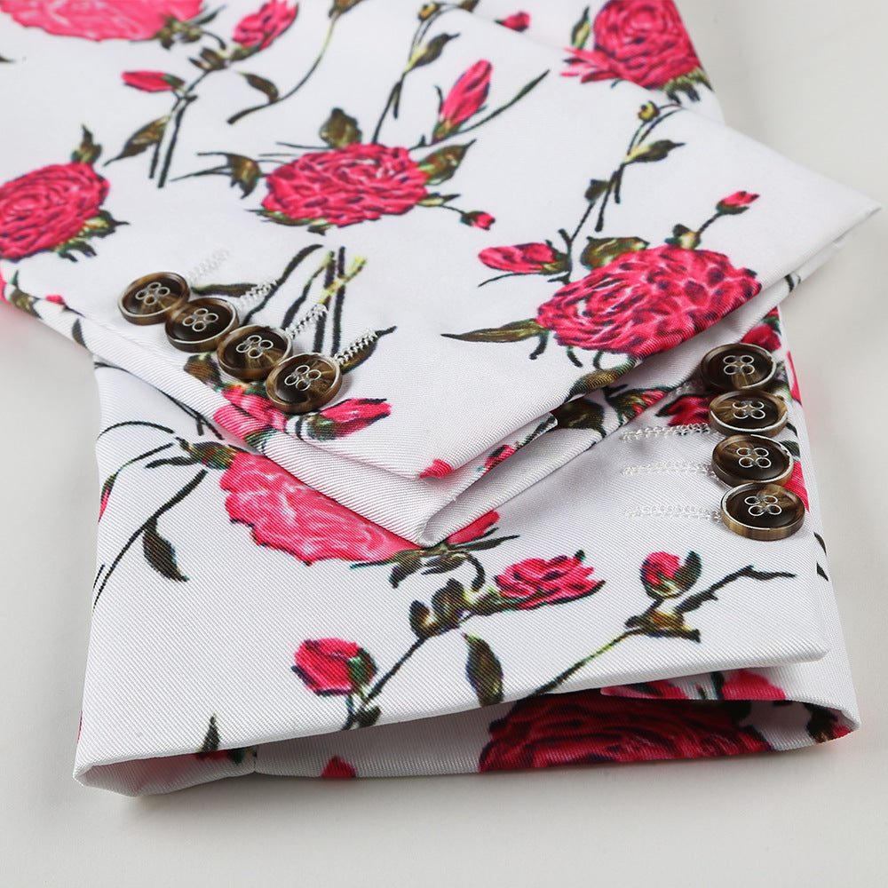 rose pattern lover blazer