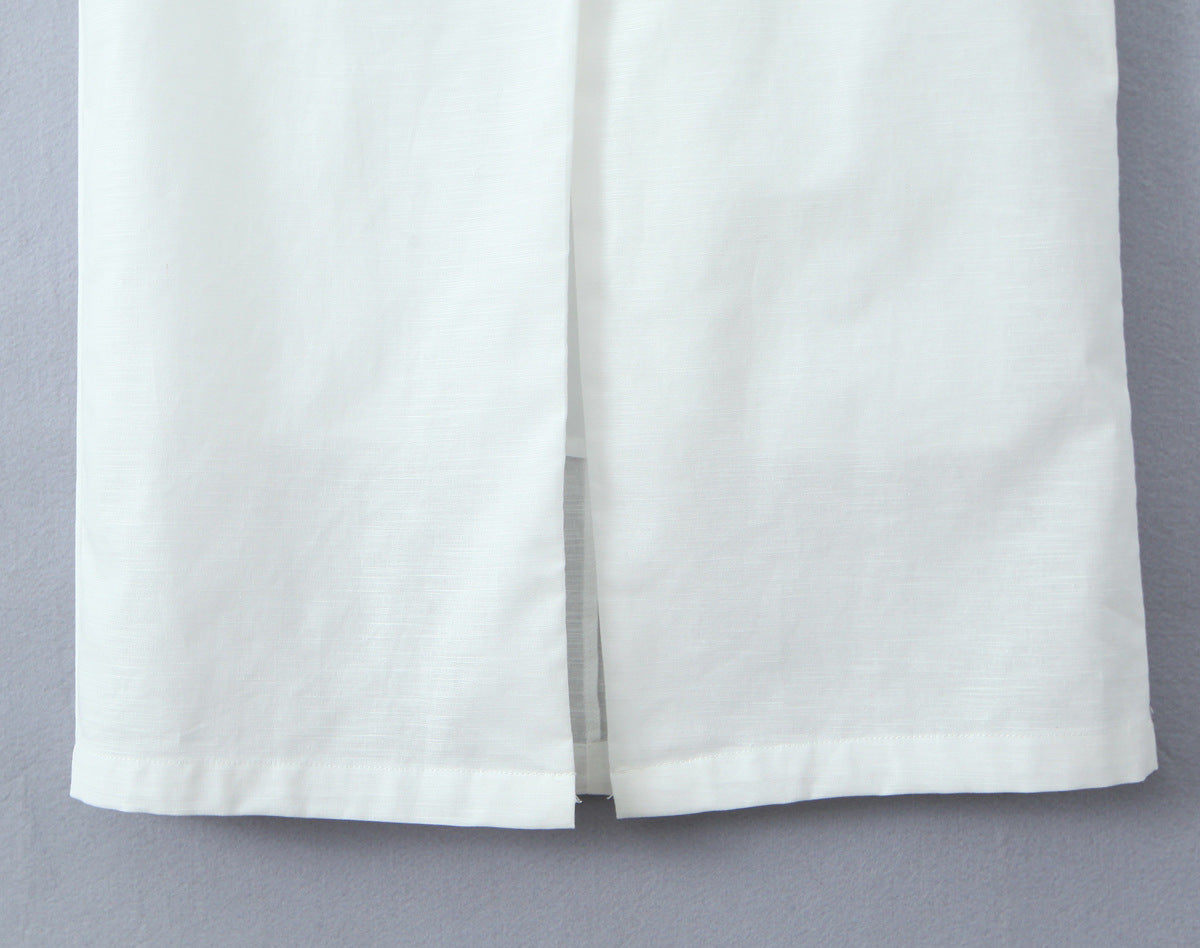 White – Sexy Sleeveless Cardigan Dress