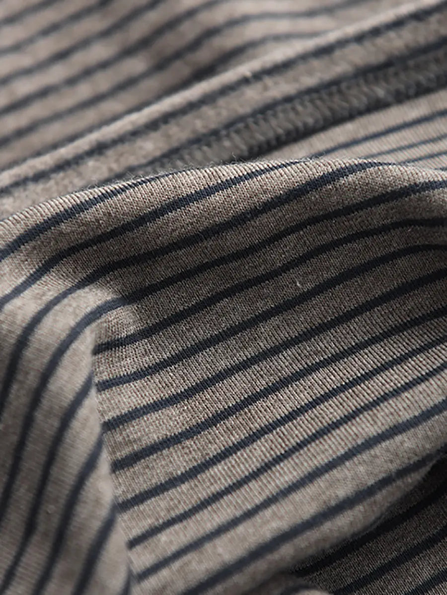 Women Stripe Turtleneck Sweatshirt