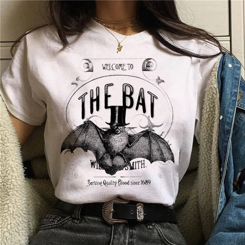 Women T-shirt Cartoon Witch Magic Kawaii Tshirt